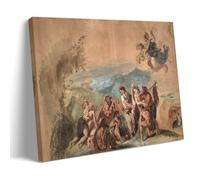 Eugene Delacroix Paintings Wall Art Poster Prints Orpheus Bringing Civilization to The Barbarian Ancestors of The Greeks Cool Artworks Painting Wall Art Canvas Prints Hanging Picture Home Decors Gift