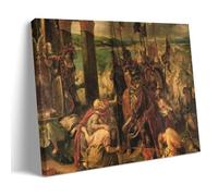 Eugene Delacroix Paintings Wall Art Poster Prints The Entry of The Crusaders Into Constantinople Painting On Canvas Wall Art Scroll Picture Print Living Room Walls Decor Homes 08x12inch(20x30cm)