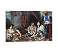 Eugène Delacroix-The Women of Algiers Fine Artwork Poster Picture Canvas Wall Paint Arts Decor Modern Home Artworks 16x24inch(40x60cm)