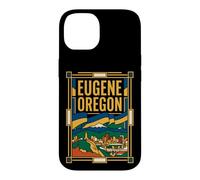 Eugene Oregon Flag Skyline Mountain Retro Vintage Art Case for iPhone 14