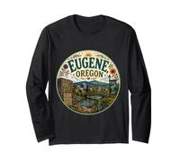 Eugene Oregon OR USA Folk Art Long Sleeve T-Shirt