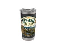 Eugene Oregon OR USA Folk Art Stainless Steel Insulated Tumbler