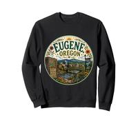 Eugene Oregon OR USA Folk Art Sweatshirt
