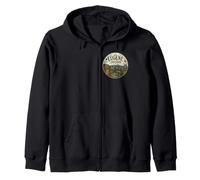 Eugene Oregon OR USA Folk Art Zip Hoodie