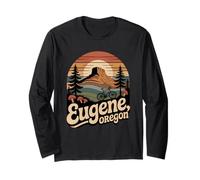 Eugene Oregon PNW Nature Scene Pacific Northwest Hiking Long Sleeve T-Shirt