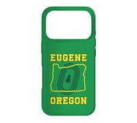 Eugene Oregon Retro Minimalist Pine Tree And OR State Map Case for iPhone 17 Pro
