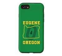 Eugene Oregon Retro Minimalist Pine Tree And OR State Map Case for iPhone SE (2020) / 7/8
