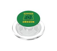 Eugene Oregon Retro Minimalist Pine Tree And OR State Map PopSockets PopGrip for MagSafe
