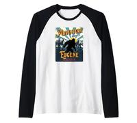 Eugene Oregon USA Sasquatch Big Foot Bigfoot Souvenir Raglan Baseball Tee
