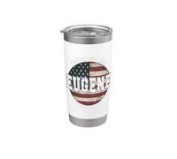 Eugene Oregon, Vintage American Flag Stainless Steel Insulated Tumbler