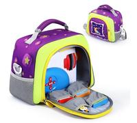 EUGOOCX Carrying Bag Compatible with Little Tikes Story Dream Machine Books Starter Set, Storage Case with Shoulder Strap For Audio Player, Books and Character Collection (Purple)