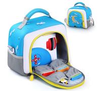 EUGOOCX Carrying Bag Compatible with Little Tikes Story Dream Machine Books Starter Set, Storage Case with Shoulder Strap for Audio Player, Books and Character Collection (Blue White)