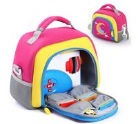 EUGOOCX Carrying Bag Compatible with Little Tikes Story Dream Machine Books Starter Set, Storage Case with Shoulder Strap for Audio Player, Books and Character Collection (Rose Red)