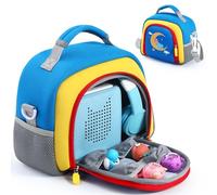 EUGOOCX Carrying Bag for Toniebox Audio Player Starter Set, Travel Storage Case Compatible with Tonies Characters, Headphones and Audio Player Organizer with Shoulder Strap (Blue)