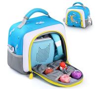 EUGOOCX Carrying Bag for Toniebox Audio Player Starter Set, Travel Storage Case Compatible with Tonies Characters, Headphones and Audio Player Organizer with Shoulder Strap (Sky Blue)