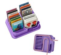 EUGOOCX Desktop Stand Compatible with Yoto Mini Player & Auido Cards，Purple | Yoto Mini Dock Display Stand Card Holder, holds up to 48 Cards, with Cable Routing for Daily Use & Travel