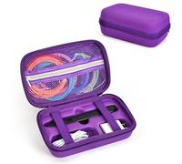 EUGOOCX EVA Storage Case Compatible with MYNT3D Super 3D Pen Set, Portable Travel Bag for 3D Printing Pen, Refills and Cables (Purple)