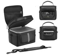 EUGOOCX Generator Carrying Case Compatible with ECOFLOW River 2 (256Wh) Portable Power Station, Two-Layer Power Storage Bag with Quick Access & Air Flow Zipper Windows