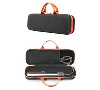 EUGOOCX Hard Travel Case Storage Bag for Dyson Airstrait Hairdryer Straightener Portable Protective Case for Dyson Hair Straighteners (Black Orange)