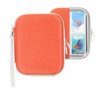 EUGOOCX Portable Card Holder Case for Yoto Cards, Double-Sided Binders Holds up to 120 Audiobook Cards, Storage Bag with Card Sleeve for Easy Travel & Organization (Orange)