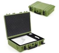 EUGOOCX Shockproof Hard Case Compatible with Starlink Mini, IP67 Waterproof Travel Case for Starlink Mini Dish, Kickstand, Power Adapter, Pipe Adapter, Cables (Army Green)
