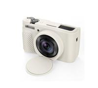 EUGOOCX Silicone Case Compatible with Canon PowerShot SX740 HS/SX730 HS Digital Camera, Soft Jacket Sleeve with Lens Protective Cover (Beige)