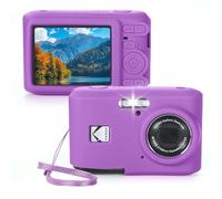 EUGOOCX Silicone Case Compatible with Kodak PIXPRO FZ45 Digital Camera, Soft Protective Cover Anti-Scratch Sleeve Jacket with Lanyard (Purple)