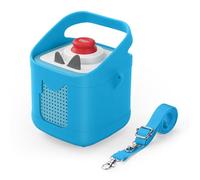 EUGOOCX Silicone Protective Case Compatible with Toniebox 2 & 1, Audio Player Jacket Dustproof Sleeve with Carry Handle and Shoulder Strap (Blue)