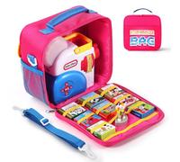 EUGOOCX Storage Case for Little Tikes Story Dream Machine Books Starter Set, Toys Storage Holder Travel Case for Many Story Collection, Storytime/Little Golden Book Accessories (Pink)
