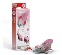 EUGY 3D Cardboard Model Kit, Pink Axolotl, Educational DIY Craft Project for Ages 6+, Award-Winning Design
