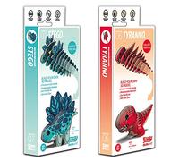 EUGY 3D Dinosaur Model Craft Kits, Stego & Tyranno, 2 Pack