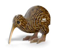 EUGY 650091 Brown Kiwi, 3D Animal Puzzle for Children and Adults to Assemble, DIY Animal Figure, Craft Set from 6 Years