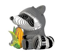 EUGY 650103 Raccoon, 3D Animal Puzzle for Children and Adults to Assemble, DIY Animal Figure, Craft Set from 6 Years