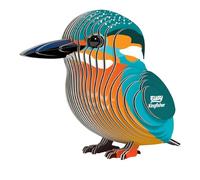 EUGY 650121 Kingfisher, 3D Animal Puzzle for Children and Adults to Assemble, DIY Animal Figure, Craft Set from 6 Years