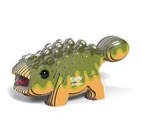 EUGY Eco-Friendly 3D Paper Puzzle (Ankylosaur) | Screen Free Build, Finishes In About 30 Minutes, Pre Cut Parts, No Scissors Needed, Fun Facts Card, Stands As Shelf Decor