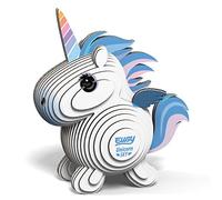 EUGY Eco-Friendly 3D Paper Puzzle (Sky Blue Unicorn)