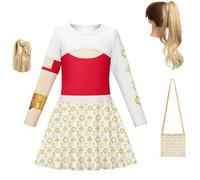 Euholute ZomBie Gils Nova Cosplay Dress Skirt with Bag Schoolgirls Cheerleader Uniform Dawn Vampire Addison Halloween Costume (Dress 2 + Wig, X-Small)