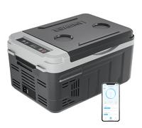 EUHOMY 10L Car Fridge Freezer (-20℃~20℃) - 12/24V DC & 110-240V AC Compressor Cooler with APP Control, 15-Min Fast Cooling, ECO/MAX Modes, Low Noise <45dB, Battery Protection for Camping, RV, Travel