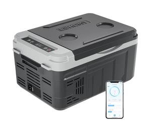 EUHOMY 10L Portable Car Fridge Freezer (-20℃~20℃)-12/24V DC & 110-240V AC Compressor Cooler with APP Control,15-Min Fast Cooling,ECO/MAX Modes, Low Noise <45dB,Battery Protection for Camping,RV,Travel