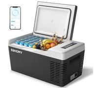 EUHOMY 18L Car Fridge, Compressor Fridge -20℃~20℃, Portable Refrigerator 12/24V DC 100-240V AC, Portable Freeze with APP Control for Camping, Travel, Boat