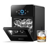 EUHOMY 2.4" Ice Ball Maker Countertop, Ice Cube Maker for Whiskey & Bourbon | 108Pcs/Day Crystal Clear Ice, Slow Melt 3Pcs Ready in 40Mins Deep Self-Cleaning Round Ice Machine