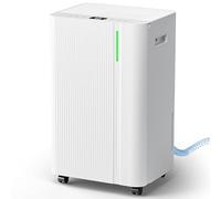EUHOMY 20L/Day Dehumidifier for Home, Low Energy & Ultra-quiet Smart Electric Dehumidifier with Laundry Mode, Auto Defrost & Automatic Humidity Sensor, 24-Timer, Continuous Drainage, Nylon Filter
