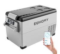EUHOMY 30.6L Portable Compressor Fridge - 12/24V DC & 100-240V AC Car Fridge with App Control &LCD Panel | Fast Cooling (-20°C to 20°C) | Energy-Efficient 45W Camping Fridge for Trucks, Home & Travel