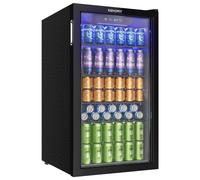 EUHOMY 93L Drinks Fridge, 126 Can Beer Fridge with Glass Door, Wine fr