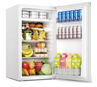 EUHOMY 93L Under Counter Fridge Freezer with Cooler Box, Undercounter Mini Fridge, 7-Stage Thermostat, 82L Refrigerator & 8L Freezer, 39dB Ultra-Quiet Energy Efficient for Dorm/Office/Bedroom, White