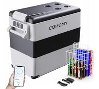 EUHOMY Car Fridge 49.4L, Compressor Fridge with 12/24V DC & 240V AC, Portable Refrigerator Freezer Cooler with APP Control & LCD touch panel for RVs, Camping, Travel, Fishing, Outdoor or Home Use