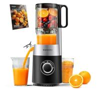 EUHOMY Cold Press Juicer Machine, 135mm&1.8L Chute for whole Fruits and Vegetables, Self Feeding Slow Masticating Juicer with Auto-cutting Auger, Easy Clean, Triple Filter