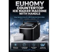 Euhomy Countertop Ice Maker Machine with Handle User Handbook: Setup, Operation & Care for a 26lb Portable Auto-Clean Ice Maker