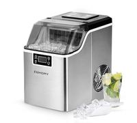 EUHOMY Ice Cube Maker Machine Countertop-2 Ways to Add Water, 24kg/Day, 24 Pcs Ready in 13 Mins, Self-Cleaning Portable ice maker with Ice Scoop & Basket, Perfect for Home/Kitchen/Office/Bar