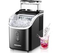 EUHOMY Ice Cube Maker Machine Countertop with External Water Tank, 15KG Ice Machine, 16Pcs Ready in 13 Min, Self-Cleaning Portable Ice Maker with Ice